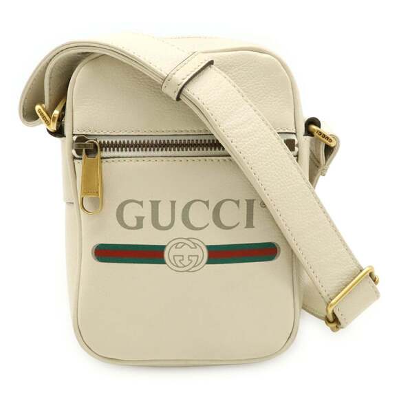 Gucci Handbags - GUCCI White Leather Pochette Shoulder Bag